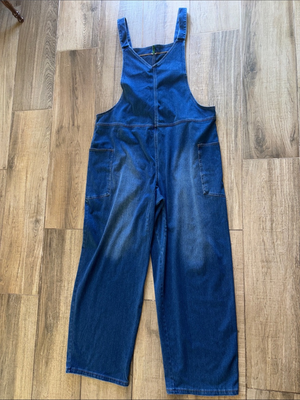HALARA Dark Blue Relaxed Denim Overalls for Women